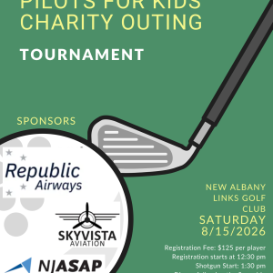 Pilots for Kids Golf Outing  | Saturday, August 15, 2026  | $515 per 4-Some